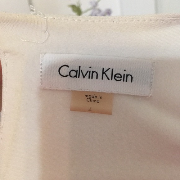 Silver & Cream Calvin Klein Cocktail Dress - Picture 7 of 7